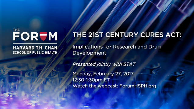 EVENT DESCRIPTION:
THE 21st CENTURY CURES ACT: Implications for Research and Drug Development
The passage of the 21st Century Cures Act has drawn both applause and criticism. A sweeping bipartisan effort with multiple components, the law dramatically...