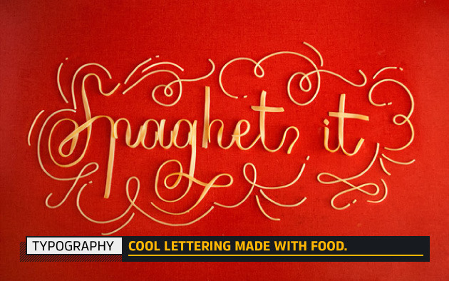 graphicdesignblg:  Compilation: Cool Lettering Made With Food Check all the artists