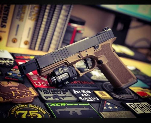 One of our Techs, @gunsmithbeard, just completed his P80 Glock 17! Lookin’ good friend’ 