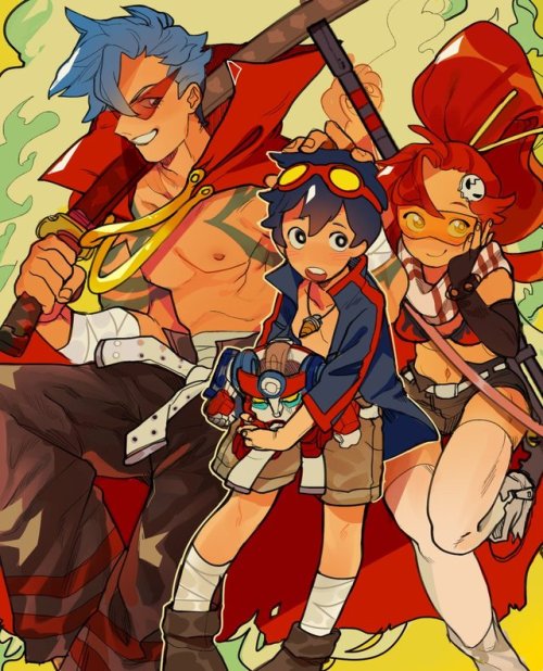 cosumik:im terrible at updating my tumblr, have some TTGL art :–)1st was for the 10 year anniv