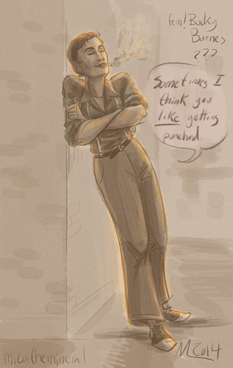 micaceous-art:“Mica, why were you late to work???&ldquo; &quot;Oh, well, I was drawing the 1940s les