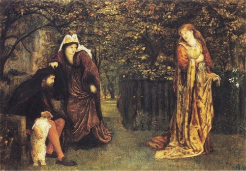 Sir Tristam and Queen Yseult by Marie Spartali Stillman, 1873.