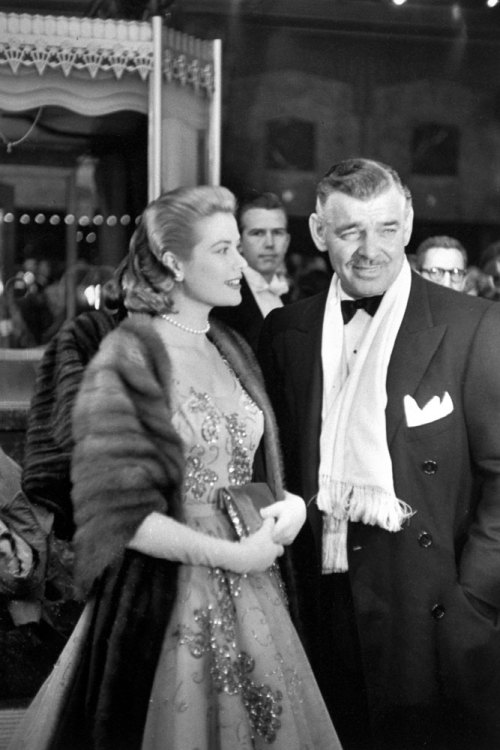 life: Grace Kelly and Clark Gable arrive at the 26th annual Academy Awards at the RKO Pantages Theat