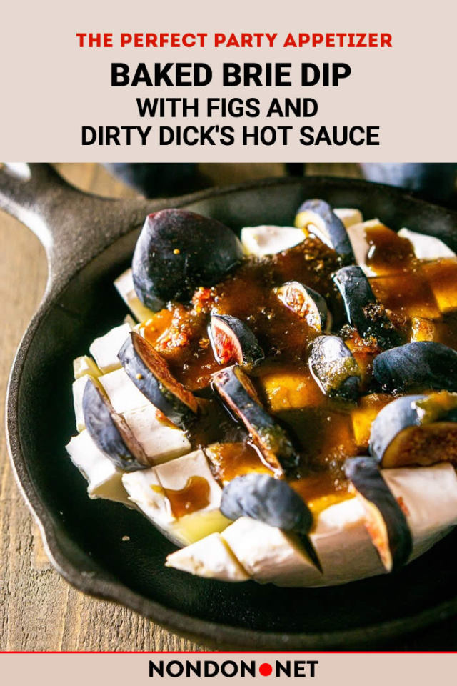 Baked Brie Dip with Fig and Dirty Dick’s Hot Sauce Recipe #Fig#HotSauce#BrieRecipe#BrieDip#BakedBrie#HotSauceRecipe#SauceRecipe#FigRecipe#DipRecipe#BrieDipRecipe#appetizer#BakedBrieDip#PartyAppetizer#FigJam#Figs#brownSugar#Kahlua#CoffeeLiqueur#orangeZest#Brie#DirtyDick#MainDish#SideDish#CanadianBrie#sprigs#cheeseCrackers#bakingDish#cheese#Honey#MissionFigs