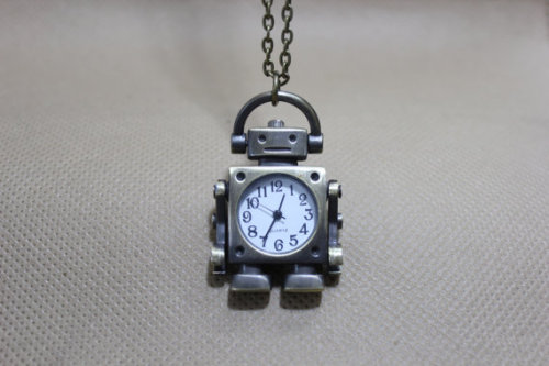 robot pocketwatch necklace - $4.60  buy it here!