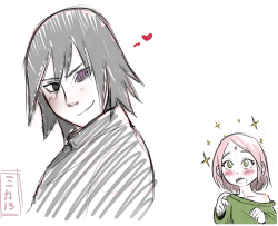 saucesbooty:  mika213: “You can’t grow as an artist if you keep drawing Sasuke all day everyday” - Says my jealous bf. *cries forever* ….but… look at that smile… I am amazed like sakura….. boyfriend has a point but i wont stop drawing sasuke.