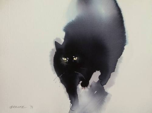 Cat illustrations by Endre Penovác. Ink.| Exquisite art, 500 days a year. |