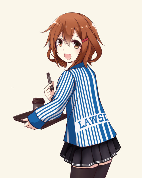 cute-girls-from-vns-anime-manga:  雷、司令官のためにバイトしちゃうね！ by こりす