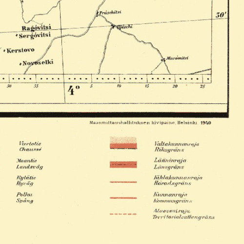 xoverit:1940 maps of Finland showing territories lost to the Soviet Union due to the Winter War.