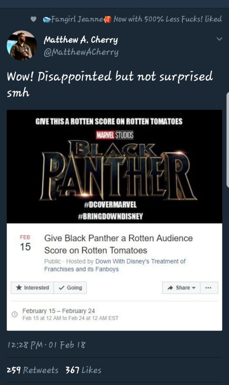 Group Of DC Fans Attempting to Sabotage 'Black Panther's Rotten Tomatoes Audience Score