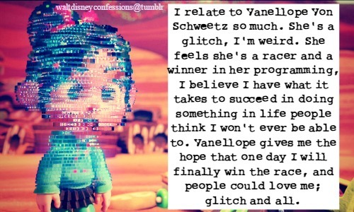 V : Vanellope von Schweetz “Sad as it is, Vanellope can not be allowed to  race.” – Writing for Murphy