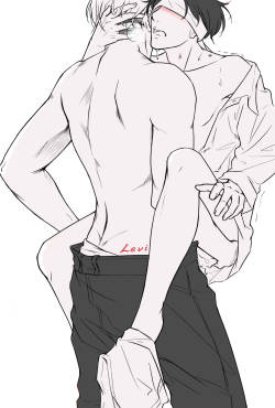bottom-levi:  柒子酱 | エルリ ＊Reprinted with artist’s permission.  Do not remove source.