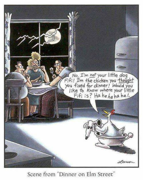 geographically-challenged: bears-for-the-bear-god:  bigwordsandsharpedges:  taktisk:  cutthroatbouquet:  This is a boomer post from someone younger than I am. The fuck kind of world is this?  this is far side you uncultured swine   Gary Larson is the