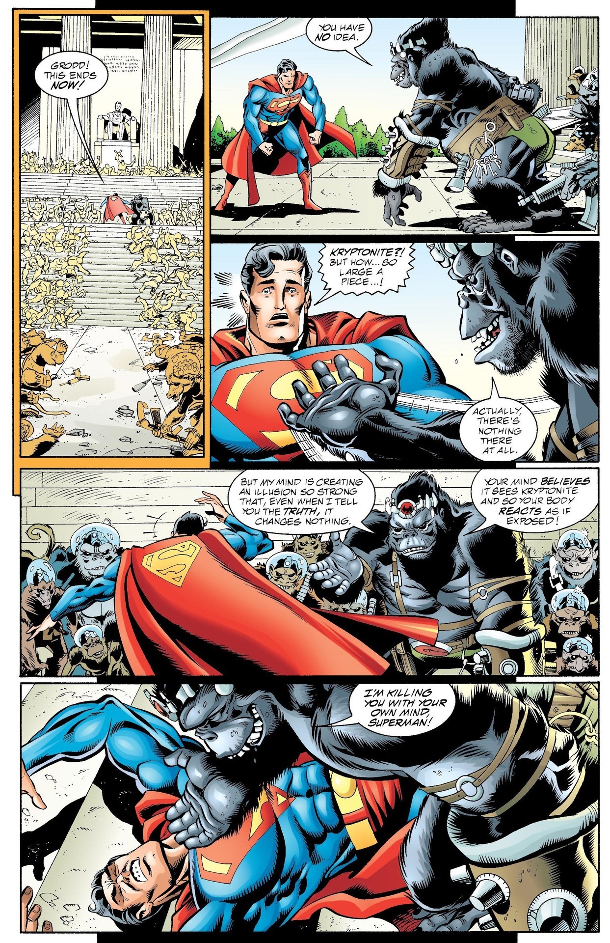 Superman vs. Gorilla Grodd. [from JLA:...