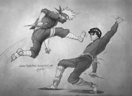 kejablank: Kakashi VS Might Guy You are not authorized to use this art. It is not available for phot