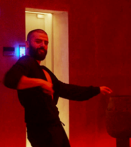 howlingsoldier:  Oscar Isaac in Ex Machina and in The Late Late Show with James Corden    “I cannot take credit for any of that,” said Oscar.  “[It was done] by a choreographer who had won Mr. Disco in the U.K. in the mid-‘90s, so he knows his