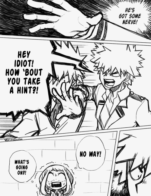 drizzydoodles:i forget how to comic.inspired by proto!Bakugou.My money&rsquo;s on canon Bakugou 