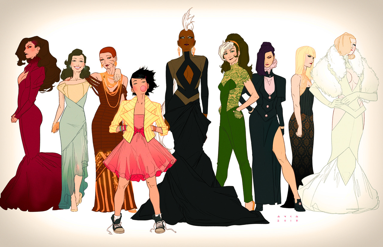 kristaferanka:  Ladies of X Ladies in Red Carpet Dresses This’ll be a print that