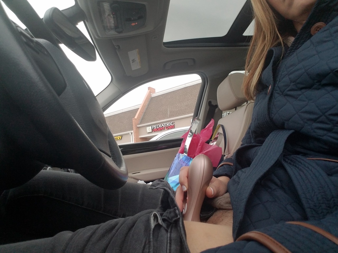 so, i took a break from shopping yesterday to cum in a public parking lot (again).