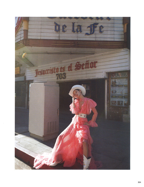 thesocietynyc:Valery Kaufman for Vogue Japan April 2015, photographed by Camilla Akrans and styled b