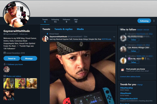 gaymerwitttattitude:Everybody, Follow my Brand New Twitter Page! I will be moving my Content on this