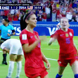 mishal-77: Alex Morgan scored a goal vs. England on her 30'th birthday and then had a cup of tea.