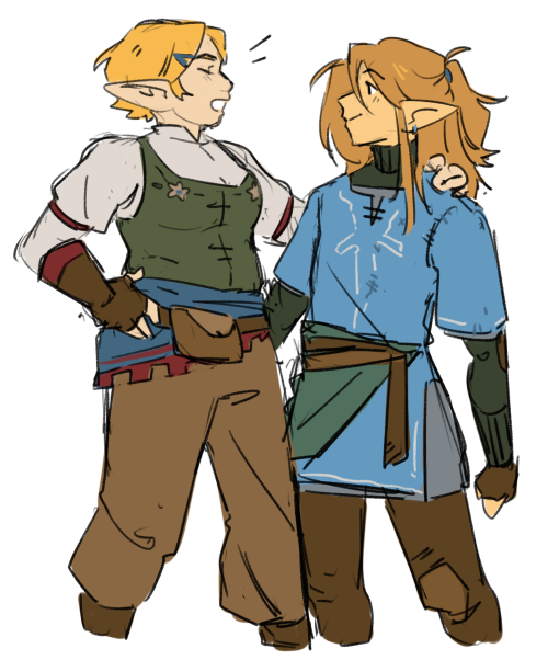 A Pair Of Travelers Who Frequent Lookout Landing. Rumor Has It That They Once Changed The Fate Of Hyrule,