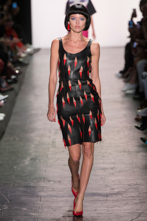 designerleather:Martha Hunt for Jeremy Scott Spring 2017