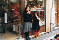 photojojo:  Old photographs of yourself have this remarkable ability to transport you to that very moment in time.  In her series Imagine Finding Me, Chino Otsuka splices photos of her present self into portraits of her from the past.  The Time Traveling