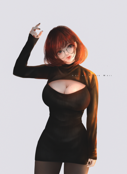 fantasy-scifi-art:  Sana with glasses by