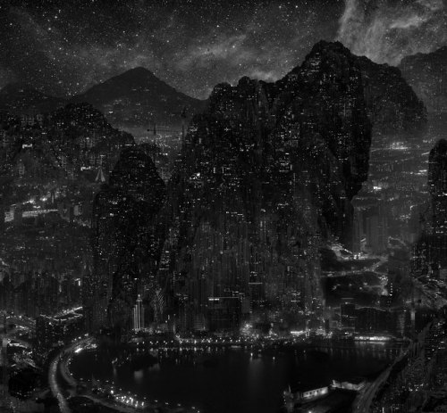 Journey to the Dark II (夜游记二) by Yang Yongliang (杨泳梁). Video. 2019.Part of MGM China’s new multimedi