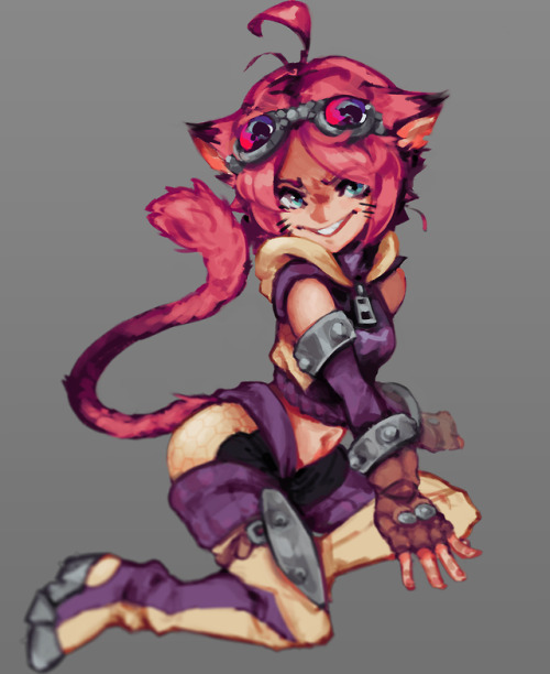 Cute cat girl from a game called Blade Kitten