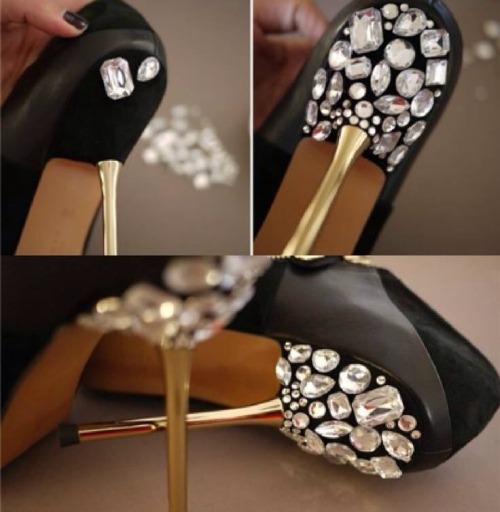 An innovative idea ladies! Turn your old heels into a pair of new ones.