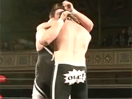 mithen-gifs-wrestling:    Kevin Steen/Owens and El Generico/Sami Zayn embracing,