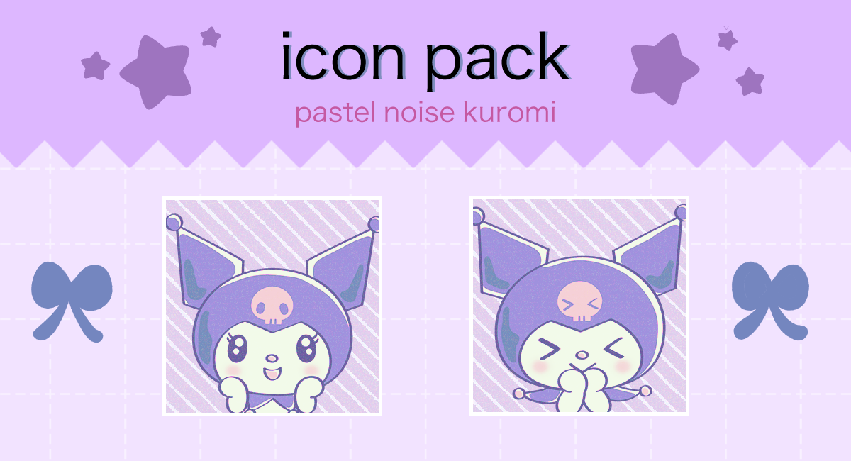 soft clouds and high hopes — ❝ pastel noise kuromi ❞ icon pack ...