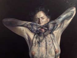 Murcko-The-Artist:  Black. By Bill Murcko 30”X40” Oil