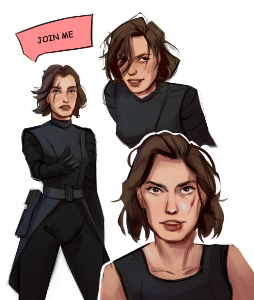  AU where Rey looks like Kylo