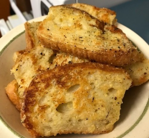 a cross between french toast and garlic bread?