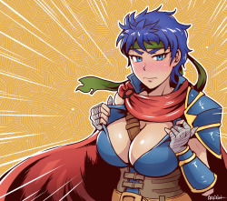 akairiot:  “I flash for my friends!” Go here to support lewdness~ Go here to buy prints and T-shirts and stuff~   we like ike~ &lt; |D’‘‘‘