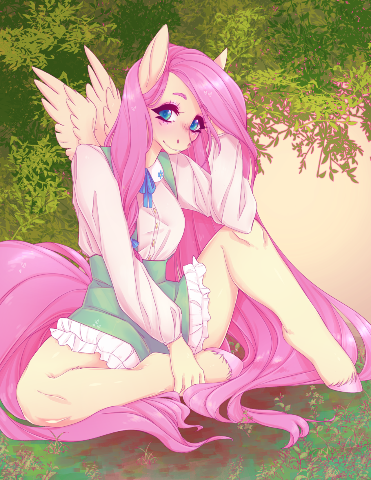 fernybee-art: fluttershy 8.5 x 11 print 