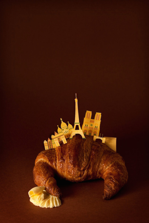 jedavu:Miniature Cities Pop Up On The Foods That Are Iconic Of ThemTo remind people of the relations