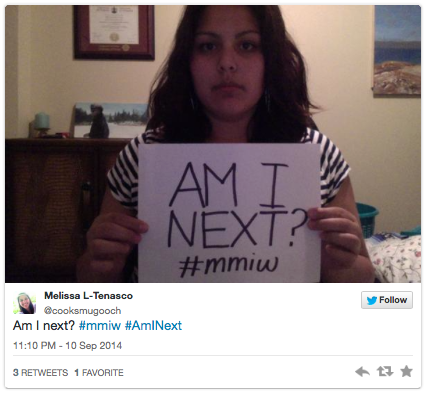 micdotcom:  1,200 aboriginal Canadian women have gone missing over the past 30 years. Hashtag asks #AmINext?  On Aug. 17, Winnipeg police pulled the body of 15-year-old Tina Fontaine out of the Red River near Alexander Docks. The scope of the tragedy