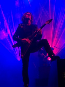 Dave Keuning with The Killers at the Barklays Center in Brooklyn, NY on May 18.
