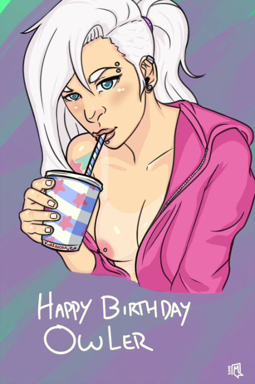 art-trigger:  Birthday present for Owler of her character Howler.  When I first got my tablet I started watching draw streams to get inspired.  Owler was/is one of my favorites.  So thanks for the streams lady, you rock!   Ahhhhh! thanks so much <3