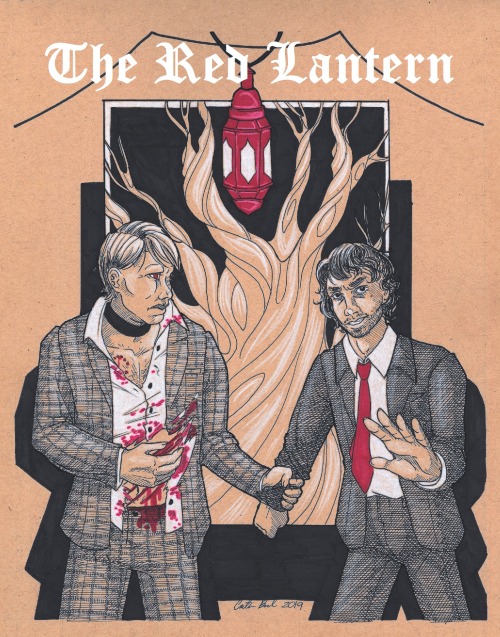 My artwork for the 2020 Hannigram A/B/O Reverse Bang organized by @hannigram-a-b-o-library.  The sto
