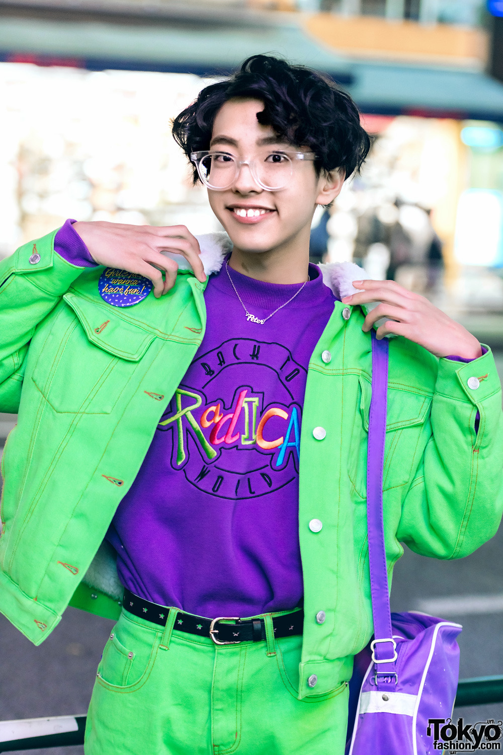 tokyo-fashion:16-year-old Japanese student Soso on the street in Harajuku wearing