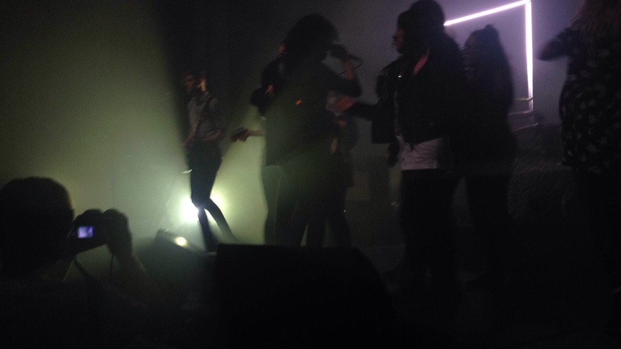 1975sly:  matty had fans come up on stage tonight during chocolate because they can’t