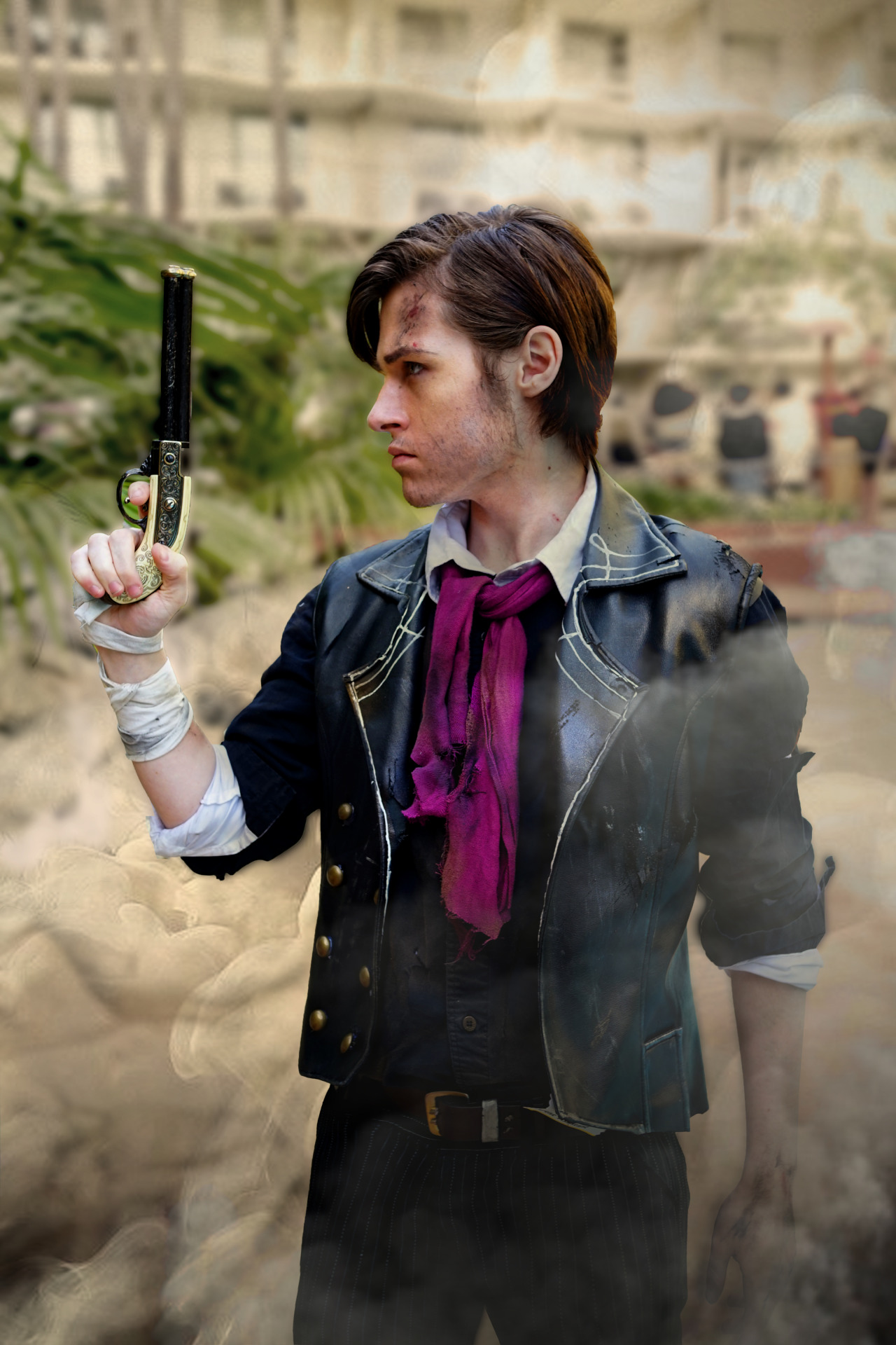aicosu:  Aicosu as battle damaged Booker Dewitt and Elizabeth from Bioshock Inifite