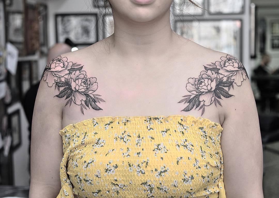 Dr. Ink Tattoos - Cute flower shoulder cap done by Greg... | Facebook