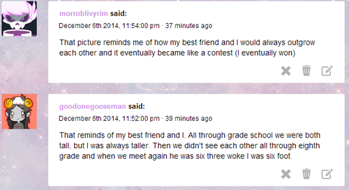   ahhh what a coincidence you guys both told pretty much the same story haha <3 thats really cute ;u;